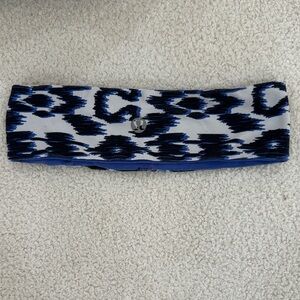 lululemon athletica Patterned Blue and White Headband